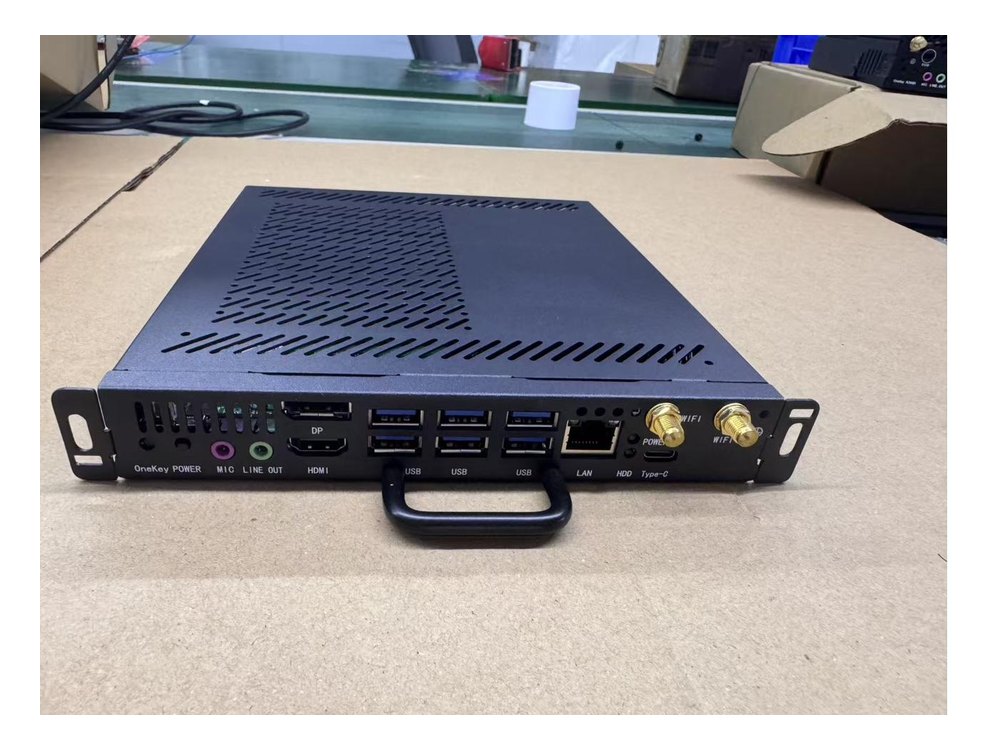 SZO-OPS-i5-12G front I/O panel showing all ports